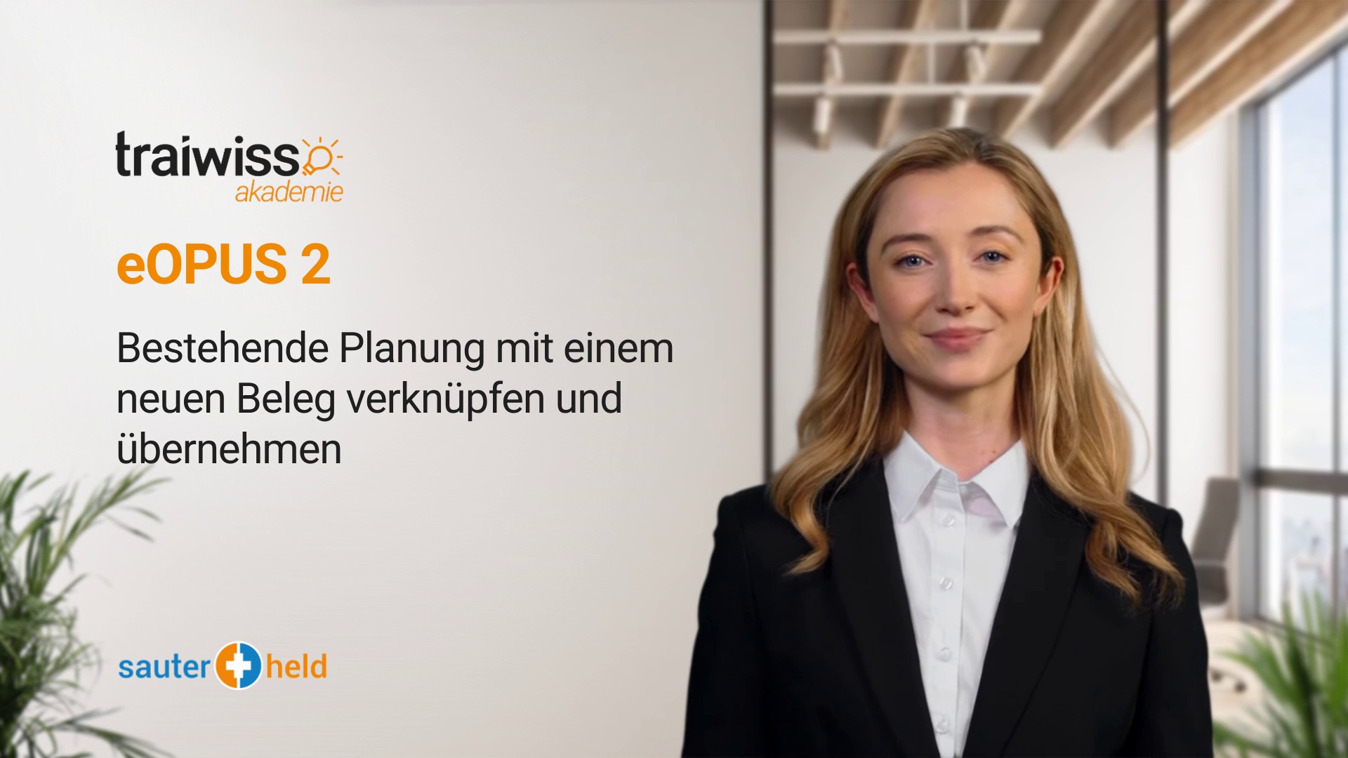 eOPUS 2: Bestehende Planung mit einem neuen Beleg verknüpfen und übernehmen