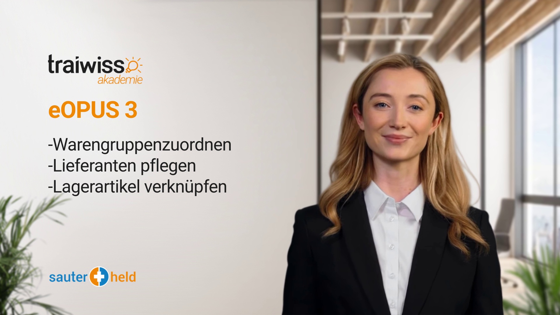 eOPUS 3: Warengruppenzuordnen, Lieferanten pflegen, Lagerartikel verknüpfen