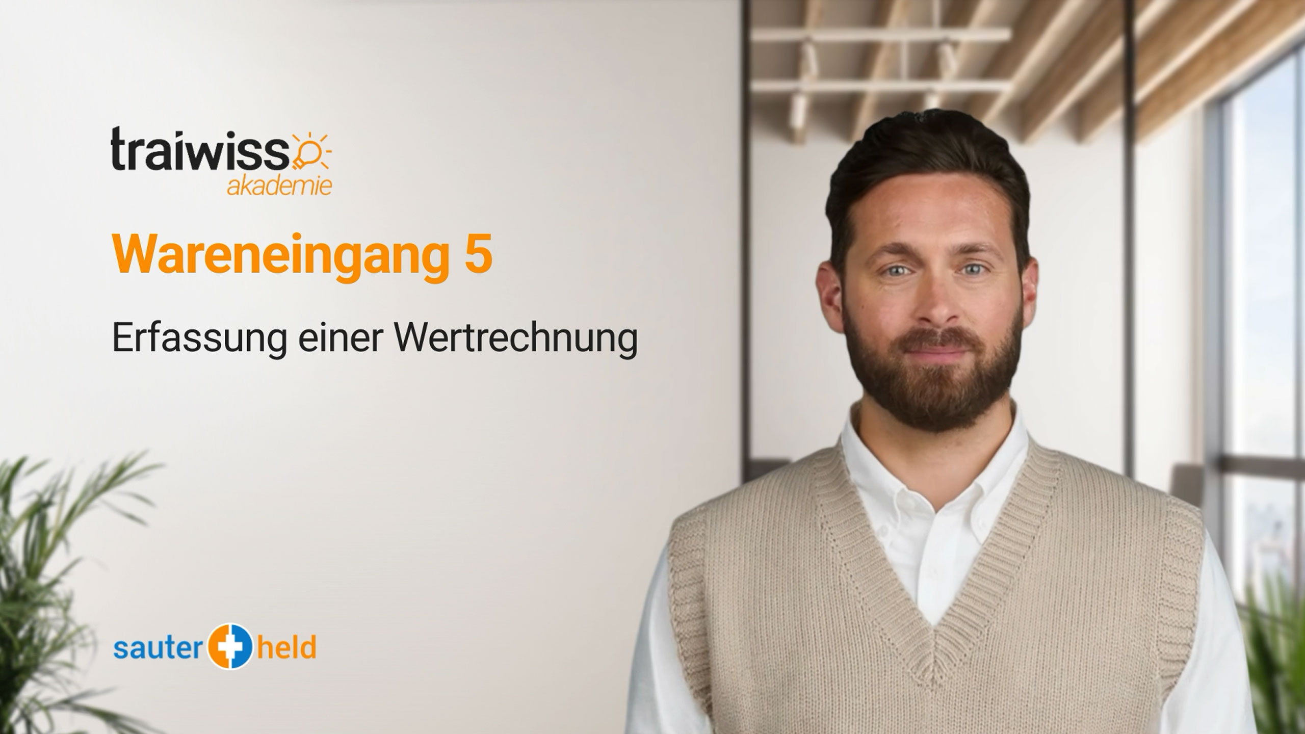 Wareneingang 5: Erfassung einer Wertrechnung